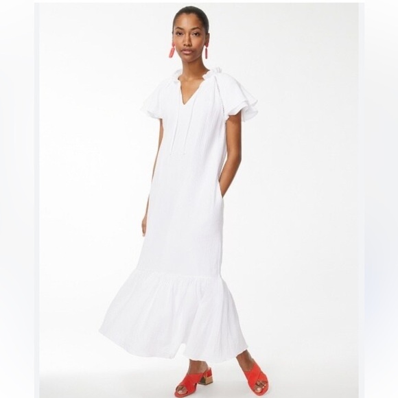 Chicos White Gauze Maxi Dress - Picture 7 of 14